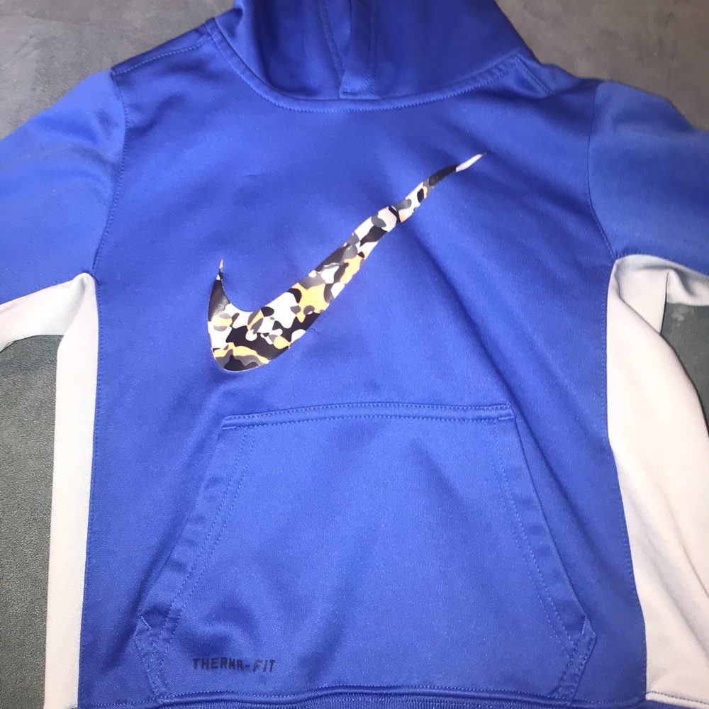 blue nike sweatshirt for little boys